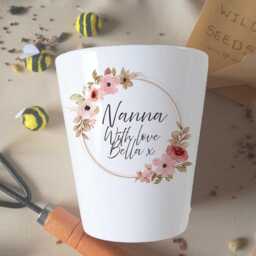 Personalised Ceramic Plant Pot, Custom Mother's Day Gift For Nanna - thumbnail 4