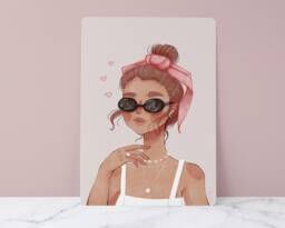 Summer Fashion Girl Art Print - Kawaii Illustration Illustrated - thumbnail 1