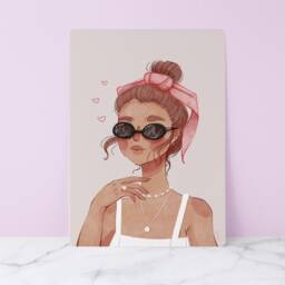 Summer Fashion Girl Art Print - Kawaii Illustration Illustrated - thumbnail 2