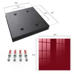 Vivid Burgundy Wall Mounted Key Cabinet, Claret Industrial Box, Minimalist Backgrounds & Patterns - thumbnail 4