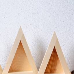 Wood Christmas Tree, Set Of 2 Rustic Decor Wooden Farmhouse Mini Tree - thumbnail 4