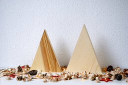 Wood Christmas Tree, Set Of 2 Rustic Decor Wooden Farmhouse Mini Tree