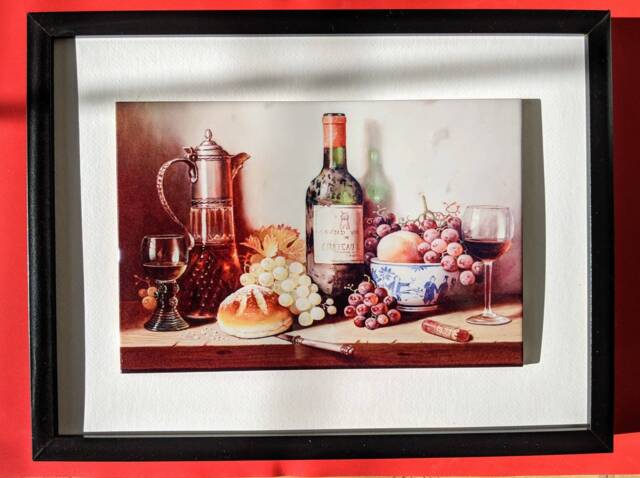 "Wine Ceramic Wall Art Tile, 8"" By 12" - image 1