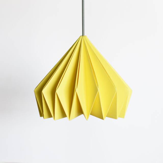 Brownfolds Yellow Paper Origami Lamp Shade Vanilla Bliss Dual Pack - image 1