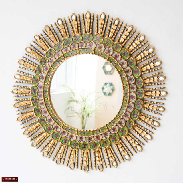 Large Gold Sunburst Mirror 30 - image 1