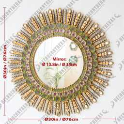 Large Gold Sunburst Mirror 30 - thumbnail 4