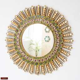 Large Gold Sunburst Mirror 30