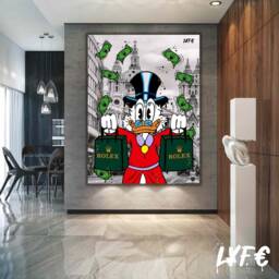 Scrooge Mcduck London Pop Art Canvas - Alec Monopoly Inspired - thumbnail 3