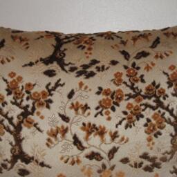 "Chenille Floral Pattern Decorative Pillow Cover-24""x24" - thumbnail 3
