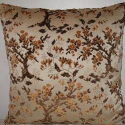 "Chenille Floral Pattern Decorative Pillow Cover-24""x24" - thumbnail 2