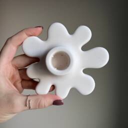 Blob Jesmonite Candlestick Holder Modern Table Decor - thumbnail 2