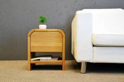 Bedside Table With A Soft Closing Drawer & Shelf, Nightstand, Side Table, End Table Solid Oak Sofa Bedside, Handmade Furniture - thumbnail 1