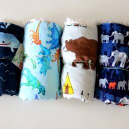 Dream Lovie. Security Blanket. Personalized Lovey. Faux Fur Blue Elephant Herd. Mini Baby Minky Shower Gift - thumbnail 4