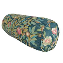 "William Morris Melsetter Indigo Bolster Cushion 17"" X 8" - thumbnail 2