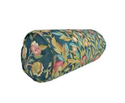 "William Morris Melsetter Indigo Bolster Cushion 17"" X 8" - thumbnail 1
