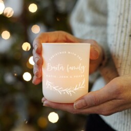 Personalised Family Christmas Tealight Holder Engraved Candle Decoration - thumbnail 1