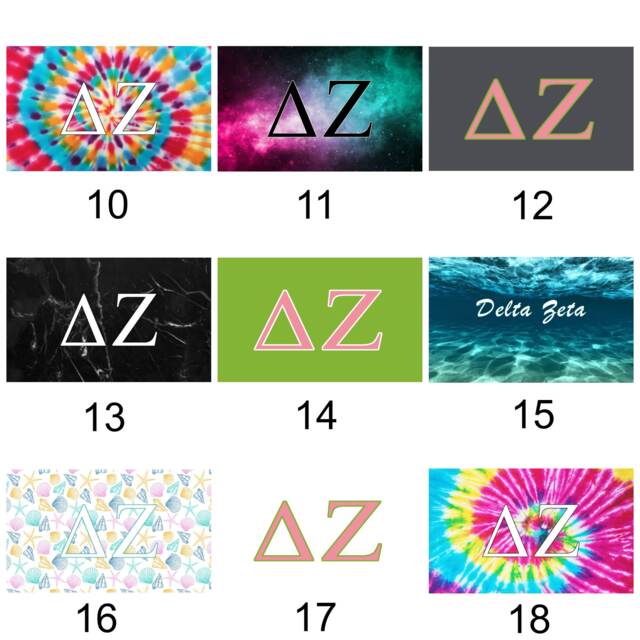 Pro-Graphx Delta Zeta Sorority Flag - 3' X 5' Dorm Tapestry Wall Decoration - image 1