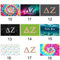 Pro-Graphx Delta Zeta Sorority Flag - 3' X 5' Dorm Tapestry Wall Decoration