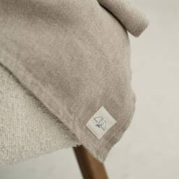 Linen Twill Baby Blanket, Throw Small, Pre-Washed Soft Non-Dyed Natural Product. Gift For Baby. Woven in Italy, Handmade Lithuania - thumbnail 3