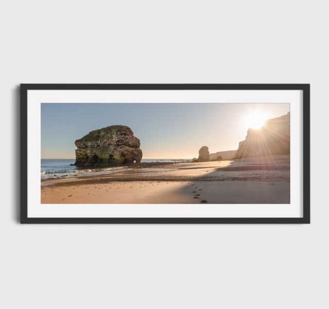 Marsden Rock Framed Print North East Panoramic Beach Photography - image 1
