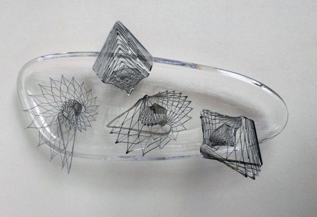 Minimalist Stainless Steel Shell Sculpture Modern Coffee Table Decor - image 1