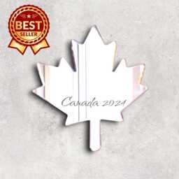 Canadian Maple Leaf Acrylic Mirror Wall Art - Personalized Engraving - thumbnail 1