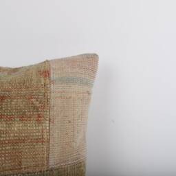 Handwoven Kilim Pillow Cover Vintage Turkish Wool Cushion - 16x16 - thumbnail 3
