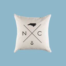 North Carolina Nc Home State Canvas Pillow Or Cover - thumbnail 2