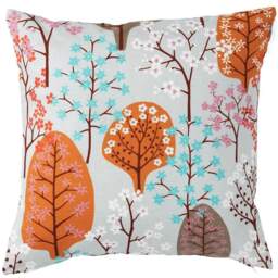 Pillow Cover Linen Blue Orange Brown Abstract Trees Flowers Herbs Botanical Decorative Pillow For Throw Pillows Floor Cushion Accent Pillows - thumbnail 1