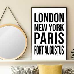 Fort Augustus Iconic Bold Village Scotland Print Poster - Scotland Gift Bespoke A5 A4 A3 Framed Or Unframed - thumbnail 3
