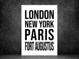 Fort Augustus Iconic Bold Village Scotland Print Poster - Scotland Gift Bespoke A5 A4 A3 Framed Or Unframed - thumbnail 1