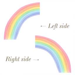 Watercolor Rainbow Wall Decal - Boho Pastel Nursery Sticker - Peel & Stick - thumbnail 3