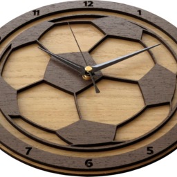 Football Wooden Clock/Soccer Calcio. Handmade in UK - thumbnail 3