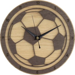 Football Wooden Clock/Soccer Calcio. Handmade in UK - thumbnail 1