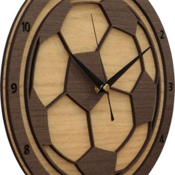 Football Wooden Clock/Soccer Calcio. Handmade in UK - thumbnail 2