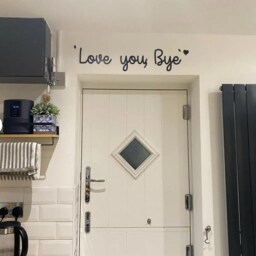 Love You, Bye - Wall Quote Home Decor Diy Words 3mm Mdf Quotes And - thumbnail 3