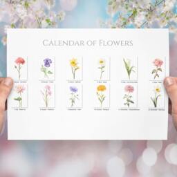 Grandparents Gift, Birth Flower Print, Family Mothers Day, Christmas Gift, Gifts For Her, Gifts For Gran, Mum - thumbnail 2