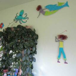 Lady Golfer Metal Wall Art Recycled Sculpture - thumbnail 3