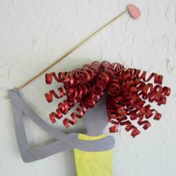 Lady Golfer Metal Wall Art Recycled Sculpture - thumbnail 2