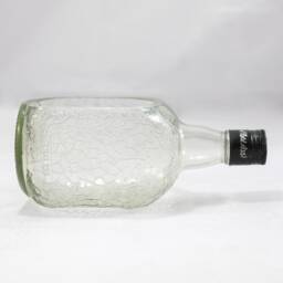 Succulent Herb Kitchen Planter - Snack Bowl Made From Beautiful Clear Old Monk Rum Bottle - thumbnail 3
