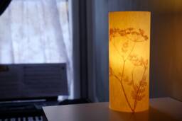 Botanical Paper Lamp, Flower Bedside Table Desk Sakura Lights, Japanese Floral Lampshade, Nature Hygge Cottage
