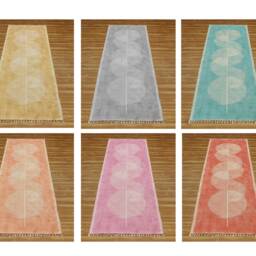 Handmade Cotton Kilim Rug Bohemian Corridor Runner, Block Print - thumbnail 4