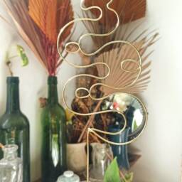 Snake Plant Trellis For Indoor Plant/ Wire/Serpent Trellis/ Stake/ Support Plants Decor Garden Decor/ - thumbnail 2