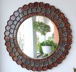 "Peruvian Mirrors ""Armoniosa New Red" - thumbnail 1