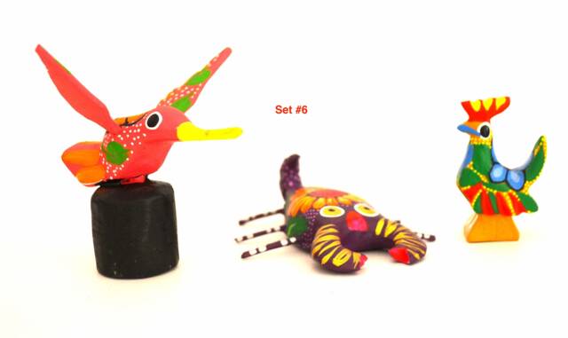 Set Of 3 Different Small Alebrijes