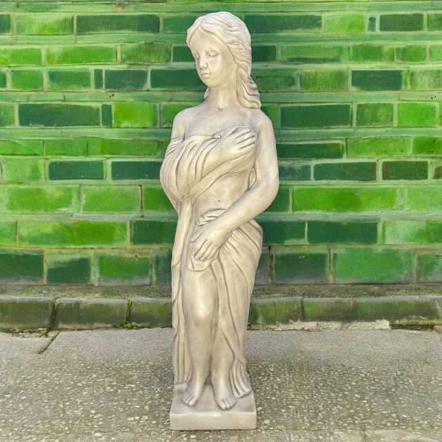 Concrete Lady Statue Stone Draped Woman Figurine Classic Garden Sculpture Elegant Cement Decor Outdoor Yard Ornament Timeless Art Gift - image 1