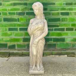 Concrete Lady Statue Stone Draped Woman Figurine Classic Garden Sculpture Elegant Cement Decor Outdoor Yard Ornament Timeless Art Gift - thumbnail 1