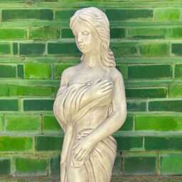 Concrete Lady Statue Stone Draped Woman Figurine Classic Garden Sculpture Elegant Cement Decor Outdoor Yard Ornament Timeless Art Gift - thumbnail 4