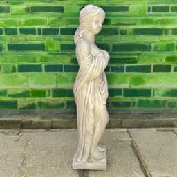 Concrete Lady Statue Stone Draped Woman Figurine Classic Garden Sculpture Elegant Cement Decor Outdoor Yard Ornament Timeless Art Gift - thumbnail 2
