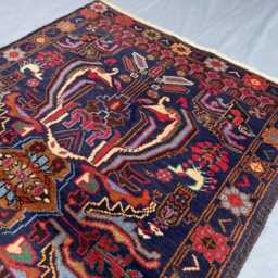 2x4 Afghan Wool Rug - Hand-Knotted Tribal Accent With Red & Green Geometric Design, Veg Dyed, Ideal For Living Room, Bedroom, Kids Room - thumbnail 3